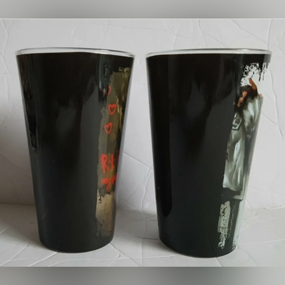 DC Comics Harley Quinn Set Of 2 Glass Drinking Glasses 16 Oz - Picture 4 of 9